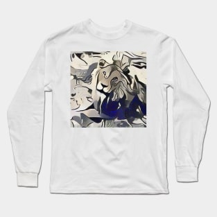 lion painting (leo art, lion king) Long Sleeve T-Shirt